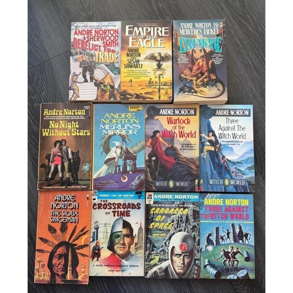 Lot of Andre Norton Vintage Sci-Fi Paperback Books Fantasy Science Fiction